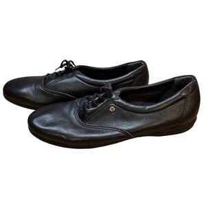 Vintage Easy Spirit Black‎ Tie Flats Women's Shoes Size 7 03502